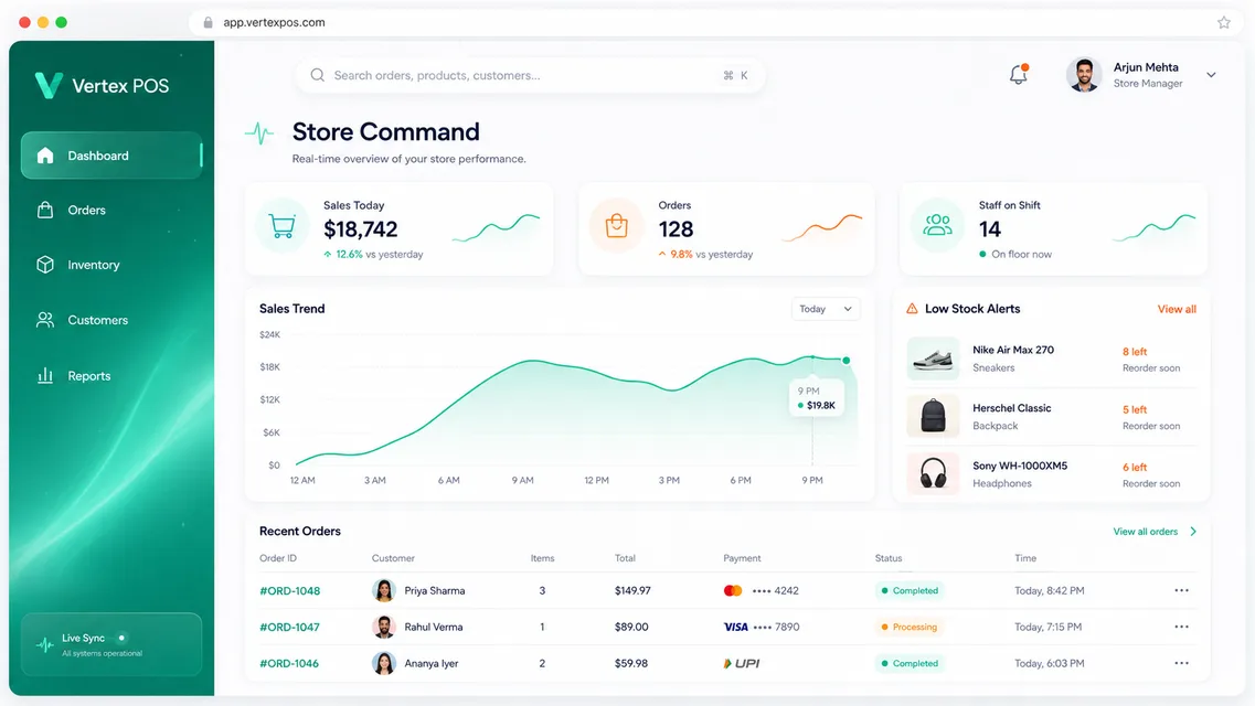 Tech startup website concept